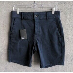 NWT $135 PAIGE Thompson Shorts Mens 30 Navy Stretch Twill Casual Classic Fit
